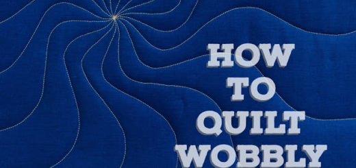 Wobbly cosmos walking foot quilt design